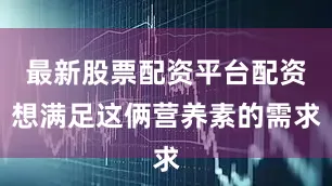 最新股票配资平台配资想满足这俩营养素的需求